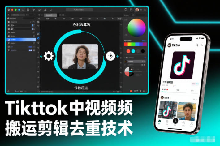 Tiktok中视频纯搬运剪辑去重技术,外来技术,自行测试-智云网创 - 网创副业项目资源站