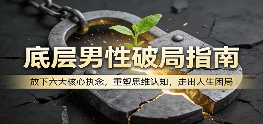 底层男性破局指南：放下六大核心执念，重塑思维认知，走出人生困局-智云网创 - 网创副业项目资源站