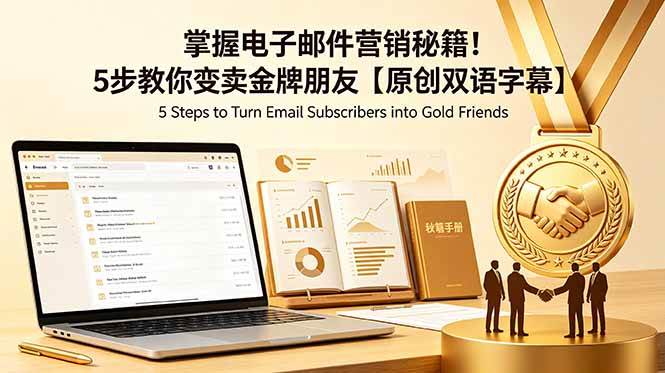 （18923期）掌握电子邮件营销秘籍！5步教你变卖金牌朋友【原创双语字幕】-智云网创 - 网创副业项目资源站