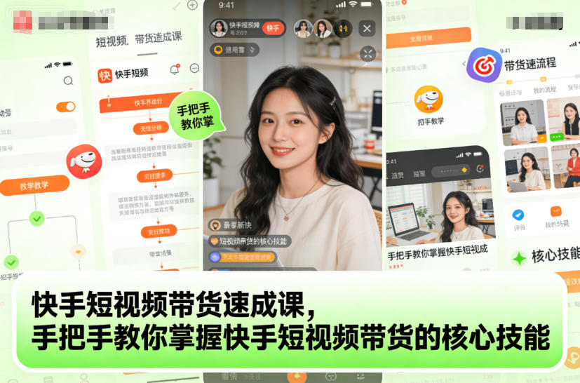 快手短视频带货速成课,手把手教你掌握快手短视频带货的核心技能-智云网创 - 网创副业项目资源站