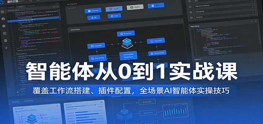 智能体从0到1实战课：覆盖工作流搭建、插件配置，全场景AI智能体实操技巧-智云网创 - 网创副业项目资源站