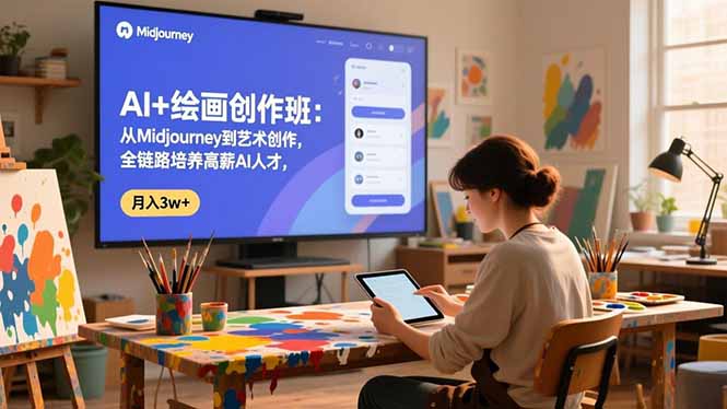 AI+绘画创作班：从Midjourney到艺术创作，全链路培养高薪AI人才，月入3w+-智云网创 - 网创副业项目资源站