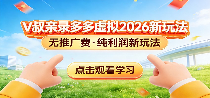 拼多多虚拟电商新玩法，0推广费0成本启动，专为新手打造-智云网创 - 网创副业项目资源站