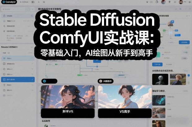 Stable Diffusion ComfyUI实战课:零基础入门,AI绘图从新手到高手