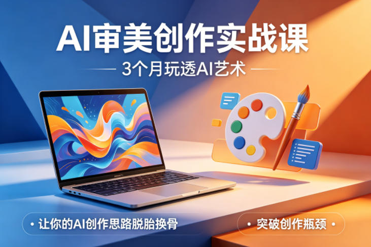 AI审美创作实战课，3个月玩透AI艺术，让你的AI创作思路脱胎换骨，突破创作瓶颈（更新0617）-智云网创 - 网创副业项目资源站