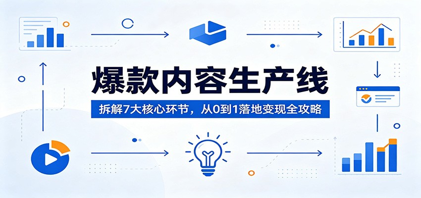 爆款内容生产线：拆解7大核心环节，从0到1落地变现全攻略-智云网创 - 网创副业项目资源站