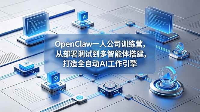 (18789期)OpenClaw 一人公司训练营,从部署调试到多智能体搭建,打造全自动 AI 工作引擎-智云网创 - 网创副业项目资源站