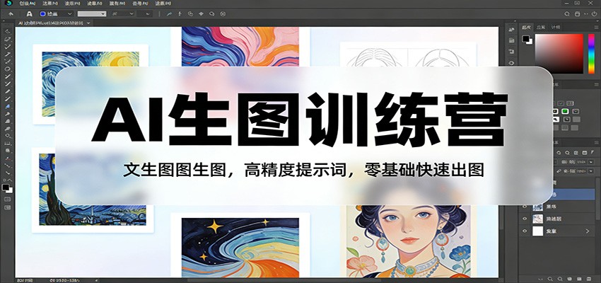 AI生图训练营：文生图图生图，高精度提示词，零基础快速出图-智云网创 - 网创副业项目资源站