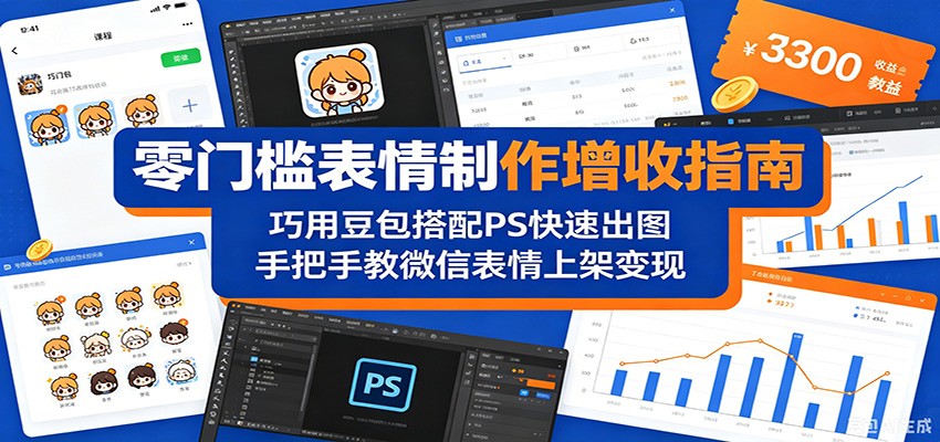 零门槛表情制作增收指南：巧用豆包搭配 PS 快速出图，手把手教微信表情上架变现-智云网创 - 网创副业项目资源站