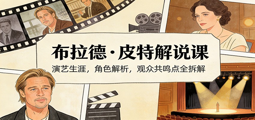 演员说-布拉德.皮特解说课:演艺生涯,角色解析,观众共鸣点全拆解-智云网创 - 网创副业项目资源站