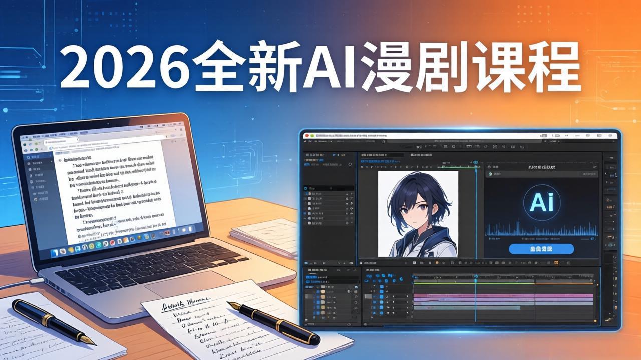 2026全新AI漫剧课程:覆盖创作全链路,教你写作分镜剪辑配音一站式打造漫剧作品-智云网创 - 网创副业项目资源站