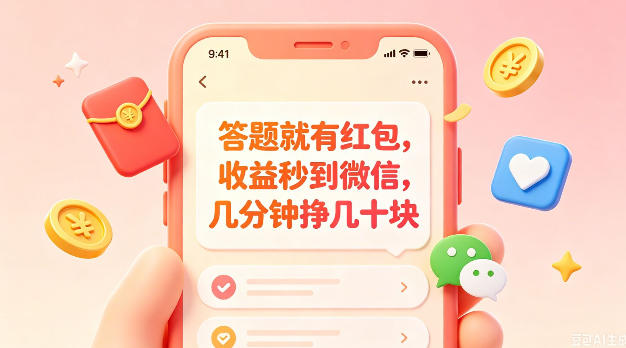 答题就有红包，收益秒到微信，几分钟挣几十块，学生党上班族宝妈都可以玩【揭秘】-智云网创 - 网创副业项目资源站