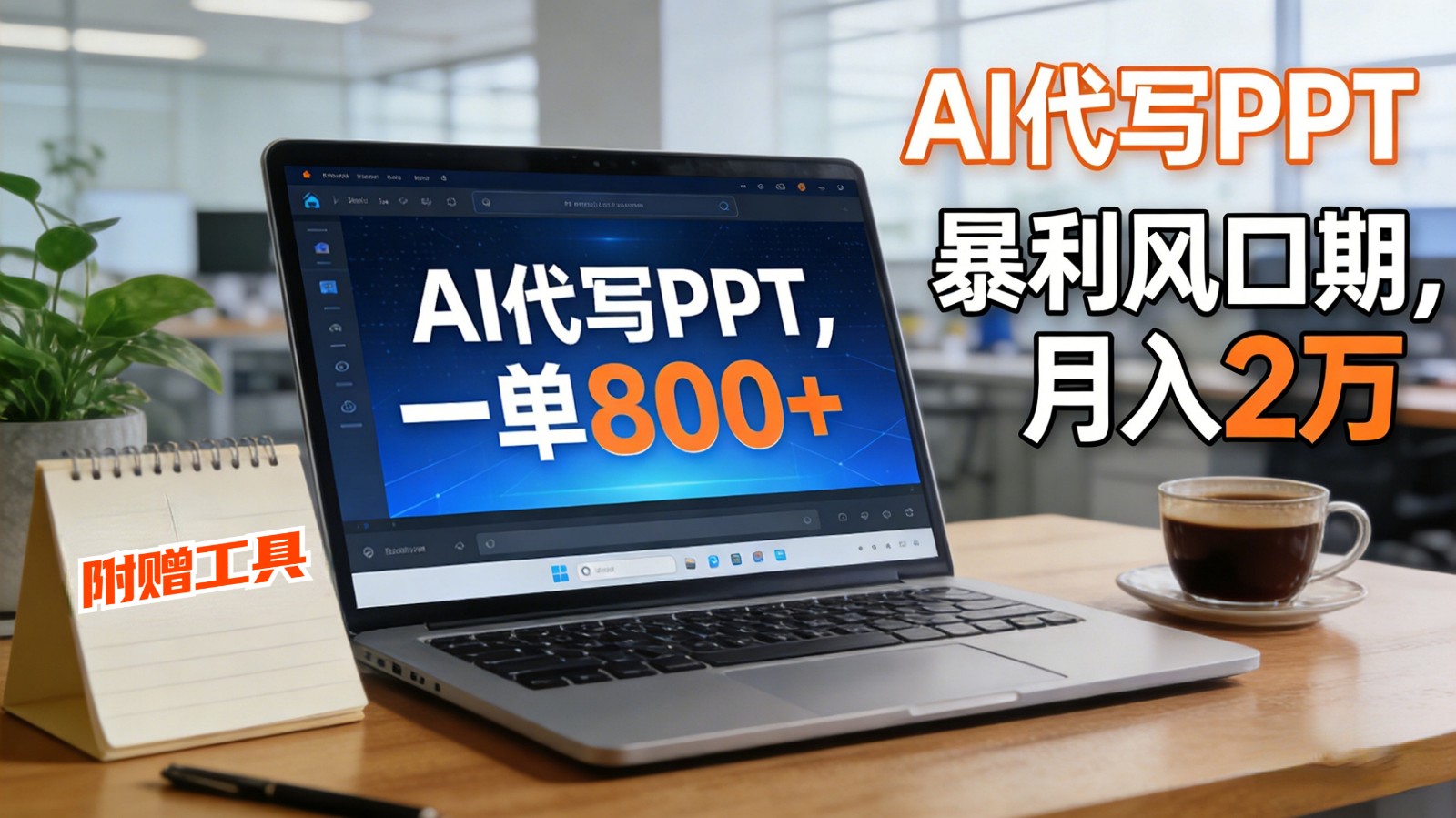 AI 代写做 PPT!一单狂赚 800+,风口期月入 2 万(工具 + 提示词直接送)-智云网创 - 网创副业项目资源站