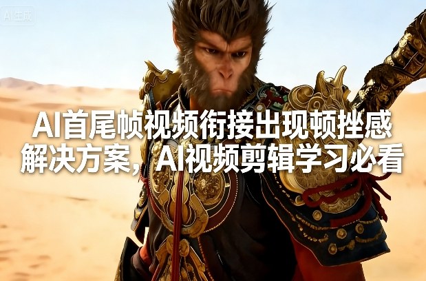 AI首尾帧视频衔接出现顿挫感解决方案，AI视频剪辑学习必看-智云网创 - 网创副业项目资源站