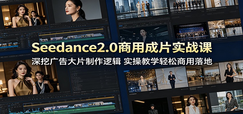 Seedance2.0商用成片实战课：深挖广告大片制作逻辑，实操教学轻松商用落地-智云网创 - 网创副业项目资源站