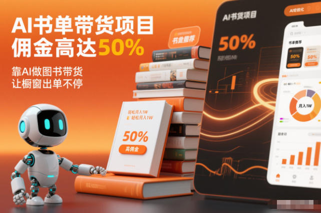 AI书单带货项目,佣金高达50%,靠AI做图书带货,让橱窗出单不停,轻松月入1W-智云网创 - 网创副业项目资源站