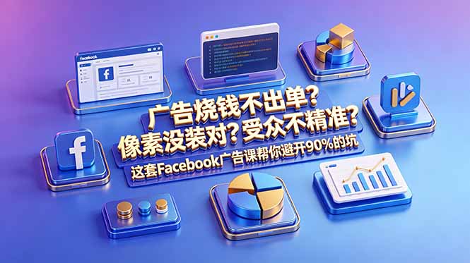 广告烧钱不出单?像素没装对?受众不精准?这套Facebook广告课帮你避开90%的坑-原创双语字幕-智云网创 - 网创副业项目资源站