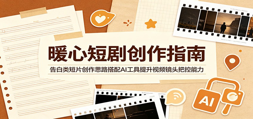 暖心短剧创作指南:告白类短片创作思路搭配AI工具提升视频镜头把控能力-智云网创 - 网创副业项目资源站