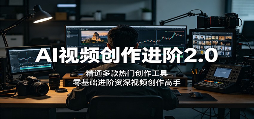 AI视频创作进阶2.0：精通多款热门创作工具，零基础进阶资深视频创作高手-智云网创 - 网创副业项目资源站