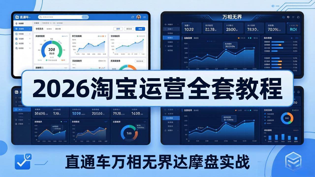 (18373期)2026淘宝运营全套教程(更新5月8日),直通车万相无界达摩盘实战,从基础到进阶提升流量转化-智云网创 - 网创副业项目资源站