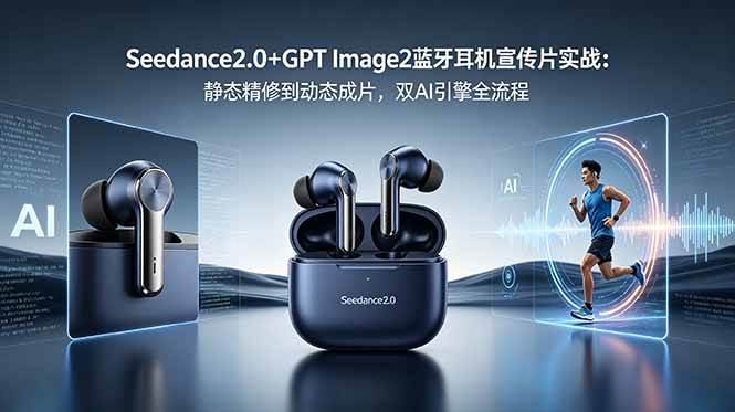 （18730期）Seedance2.0+GPT Image2蓝牙耳机宣传片实战：静态精修到动态成片，双AI引擎全流程-智云网创 - 网创副业项目资源站