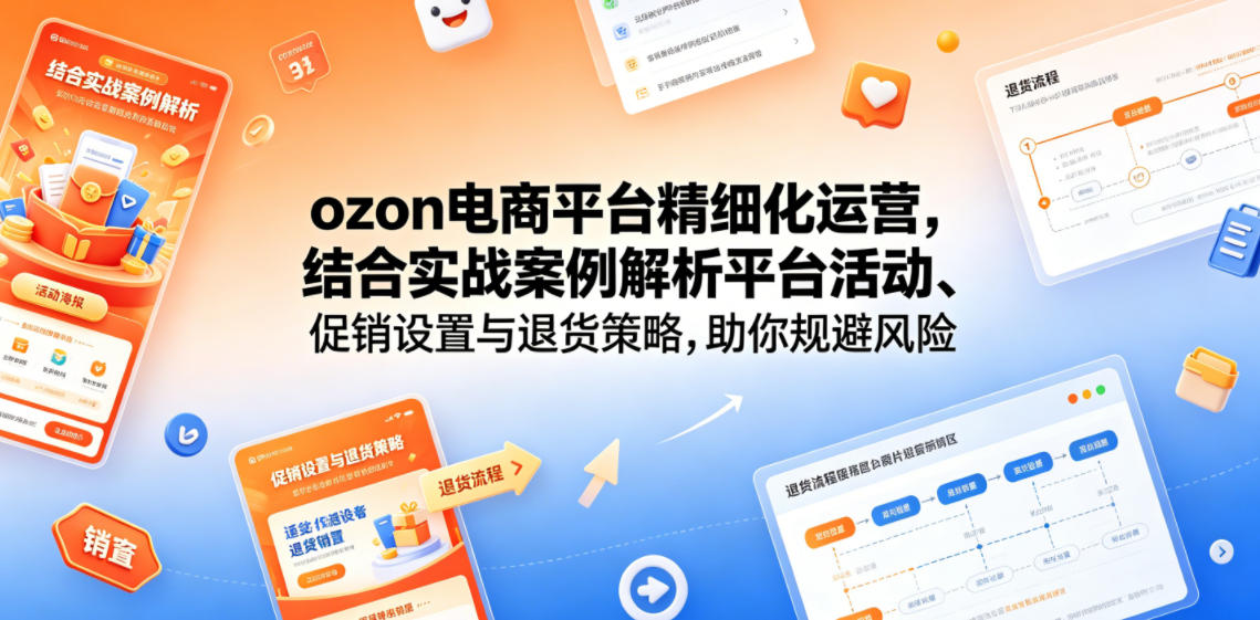 ozon电商平台精细化运营,结合实战案例解析平台活动、促销设置与退货策略,助你规避风险、提升销量-智云网创 - 网创副业项目资源站
