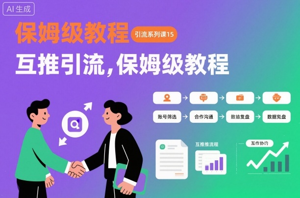 引流系列课15：互推引流，保姆级教程【文档】-智云网创 - 网创副业项目资源站