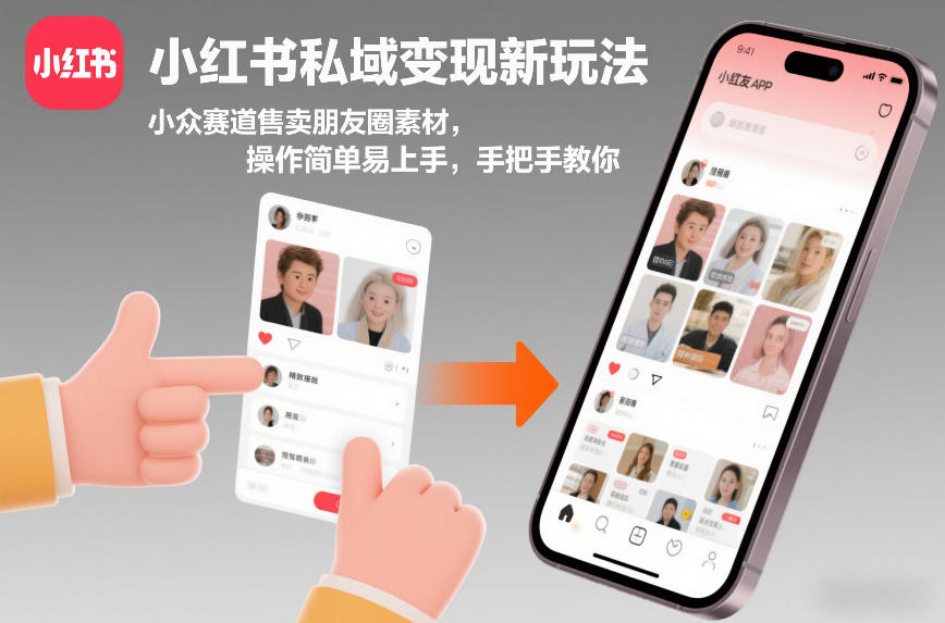 小红书私域变现新玩法,小众赛道售卖朋友圈素材,操作简单易上手,手把手教你-智云网创 - 网创副业项目资源站