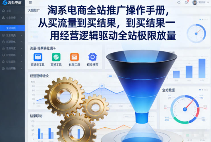 淘系电商全站推广操作手册，从买流量到买结果一用经营逻辑驱动全站极限放量-智云网创 - 网创副业项目资源站