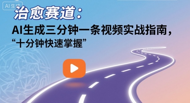 治愈赛道：AI生成三分钟一条视频实战指南，十分钟快速掌握-智云网创 - 网创副业项目资源站