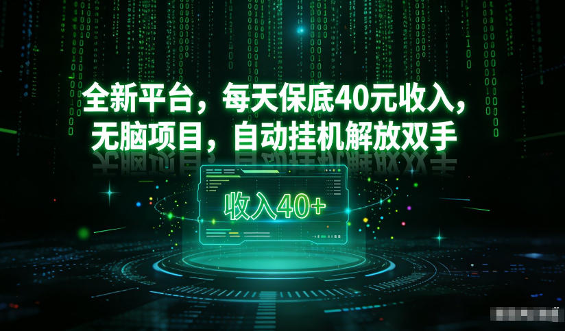 最新看广平台，每天保底30-4米，无脑项目，自动挂G解放双手【揭秘】-智云网创 - 网创副业项目资源站