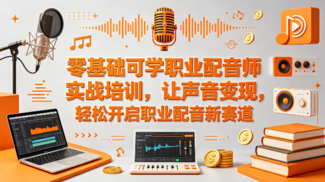 零基础可学职业配音师实战培训,让声音变现,轻松开启职业配音新赛道-智云网创 - 网创副业项目资源站