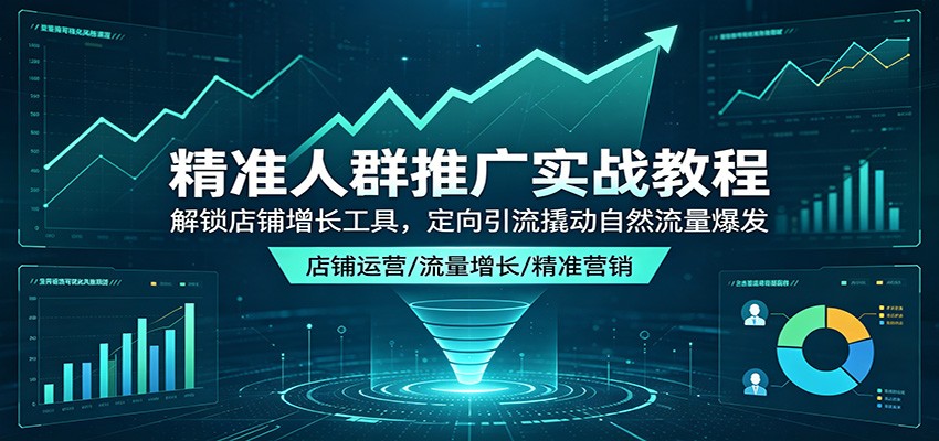 精准人群推广实战教程：解锁店铺增长工具，定向引流撬动自然流量爆发-智云网创 - 网创副业项目资源站