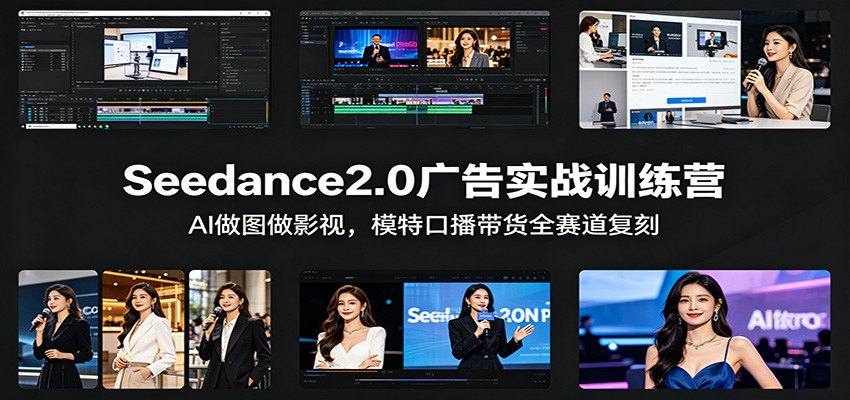 Seedance2.0广告实战训练营：AI做图做影视，模特口播带货全赛道复刻-智云网创 - 网创副业项目资源站
