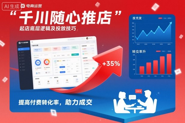 千川随心推起店底层逻辑及投放技巧，提高付费转化率，助力成交-智云网创 - 网创副业项目资源站