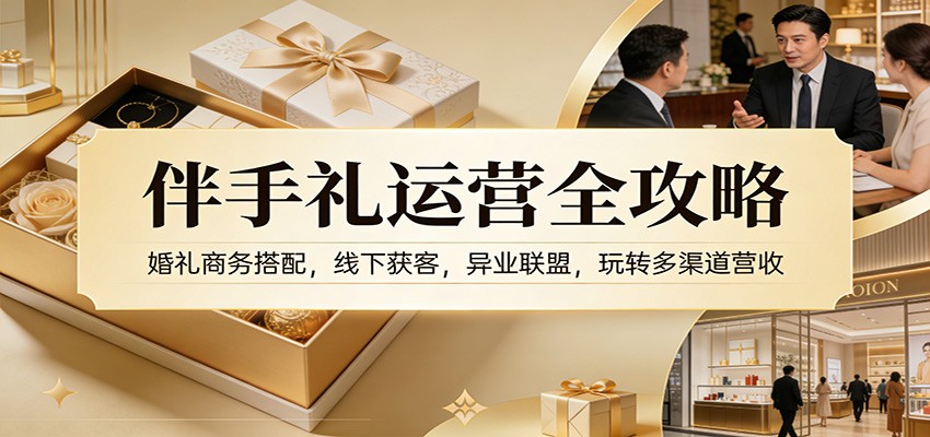伴手礼运营全攻略：婚礼商务搭配，线下获客，异业联盟，玩转多渠道营收-智云网创 - 网创副业项目资源站