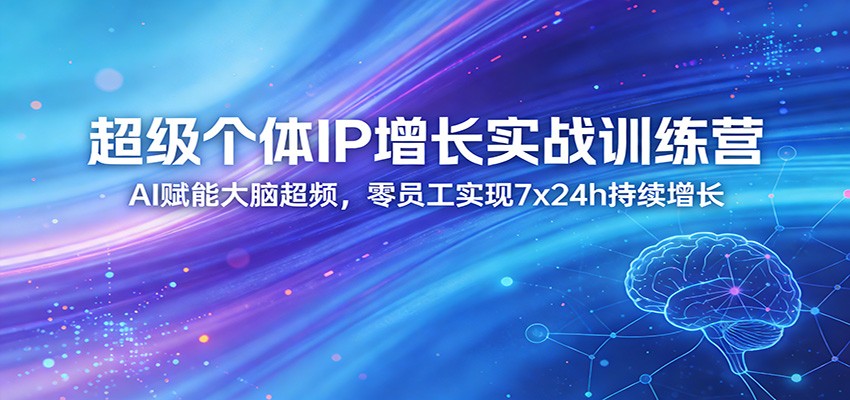 超级个体IP增长实战训练营：AI赋能大脑超频，零员工实现7x24h持续增长（更新）-智云网创 - 网创副业项目资源站