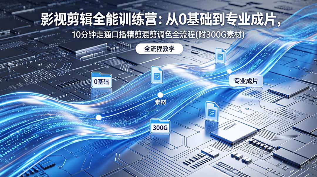 2026影视剪辑全能实战课|0基础到专业成片,全流程教学,高清带300G素材-智云网创 - 网创副业项目资源站