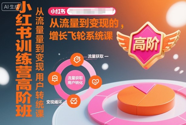 小红书训练营高阶班,从流量到变现的增长飞轮系统课-智云网创 - 网创副业项目资源站