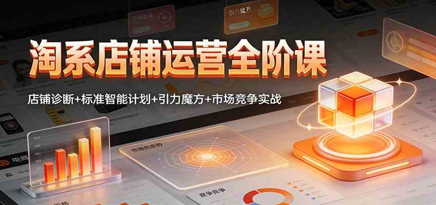 淘系店铺运营全阶课:店铺诊断+标准智能计划+引力魔方+市场竞争实战-智云网创 - 网创副业项目资源站