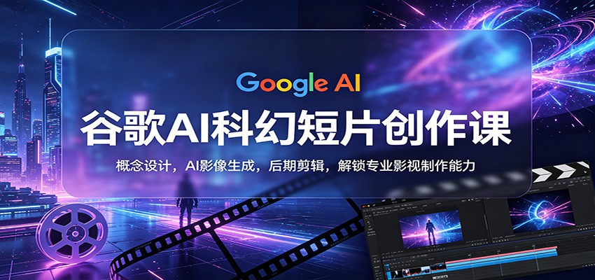 谷歌AI科幻短片创作课:概念设计,AI影像生成,后期剪辑,解锁专业影视制作能力-智云网创 - 网创副业项目资源站