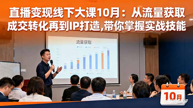 直播变现线下大课10月:从流量获取到成交转化再到IP打造,带你掌握实战技能-智云网创 - 网创副业项目资源站