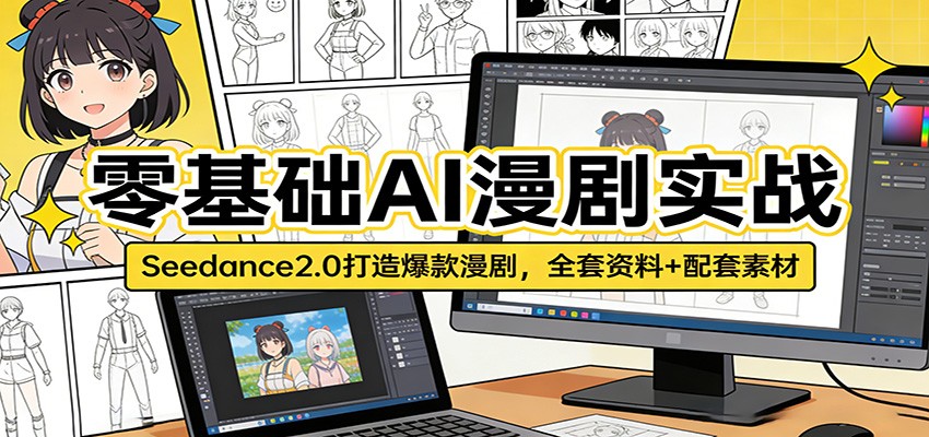 零基础AI漫剧实战：Seedance2.0打造爆款漫剧，全套资料+配套素材-智云网创 - 网创副业项目资源站