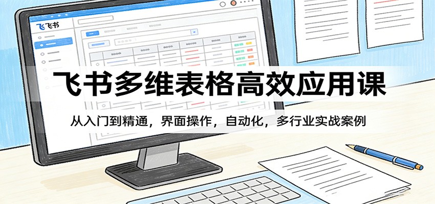 飞书多维表格高效应用课：从入门到精通，界面操作，自动化，多行业实战案例-智云网创 - 网创副业项目资源站