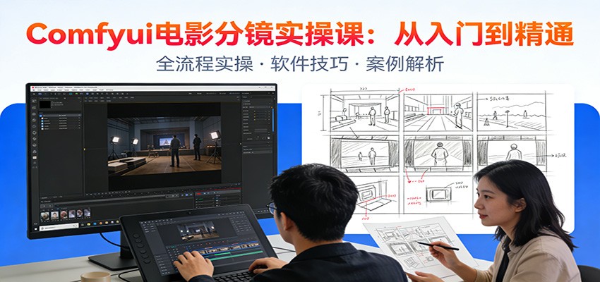ComfyUI电影分镜实操课：分镜一致性，全流程AI视频制作，零基础也能做专业分镜-智云网创 - 网创副业项目资源站