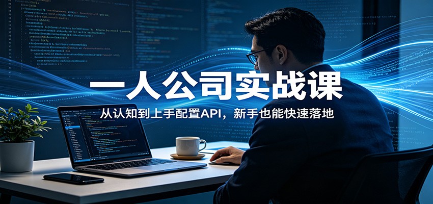 一人公司实战课：从认知到上手配置API，新手也能快速落地-智云网创 - 网创副业项目资源站