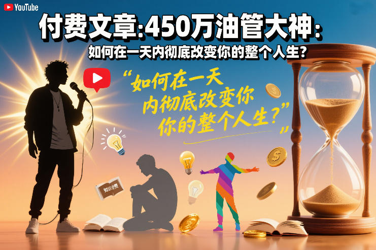 付费文章：450万油管大神：如何在一天内彻底改变你的整个人生？-智云网创 - 网创副业项目资源站