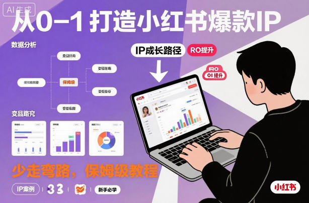 从0-1如何打造一个小红书爆款IP，少走弯路，保姆级教程-智云网创 - 网创副业项目资源站