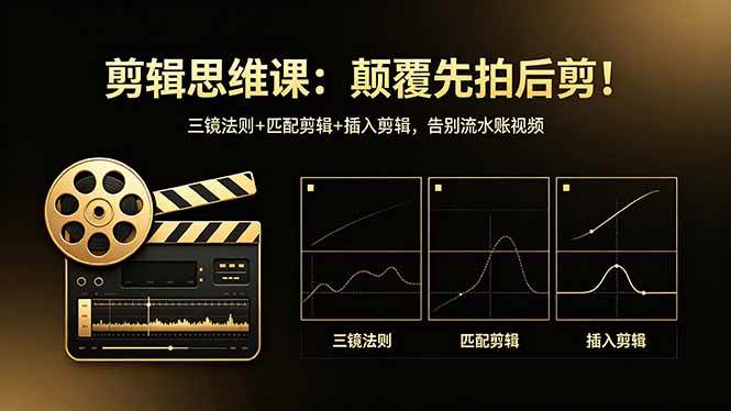 （18285期）剪辑思维课：颠覆先拍后剪！三镜法则+匹配剪辑+插入剪辑，告别流水账视频-智云网创 - 网创副业项目资源站