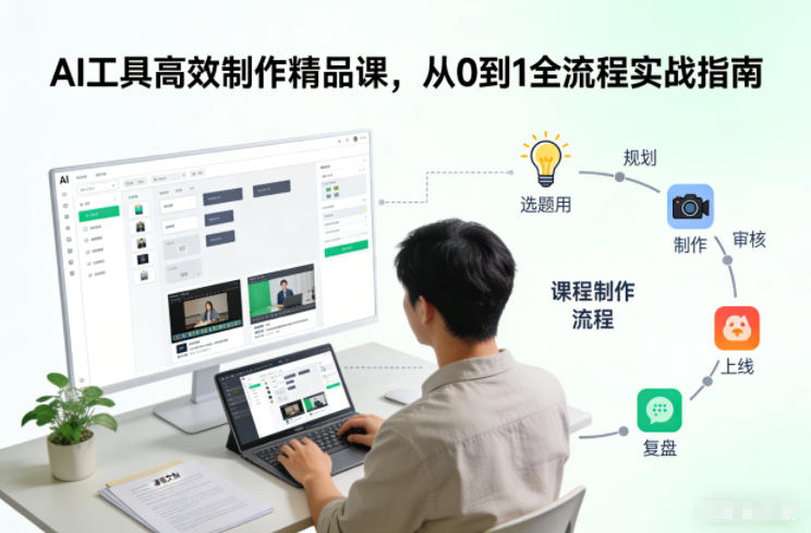 AI工具高效制作精品课,从0到1全流程实战指南-智云网创 - 网创副业项目资源站